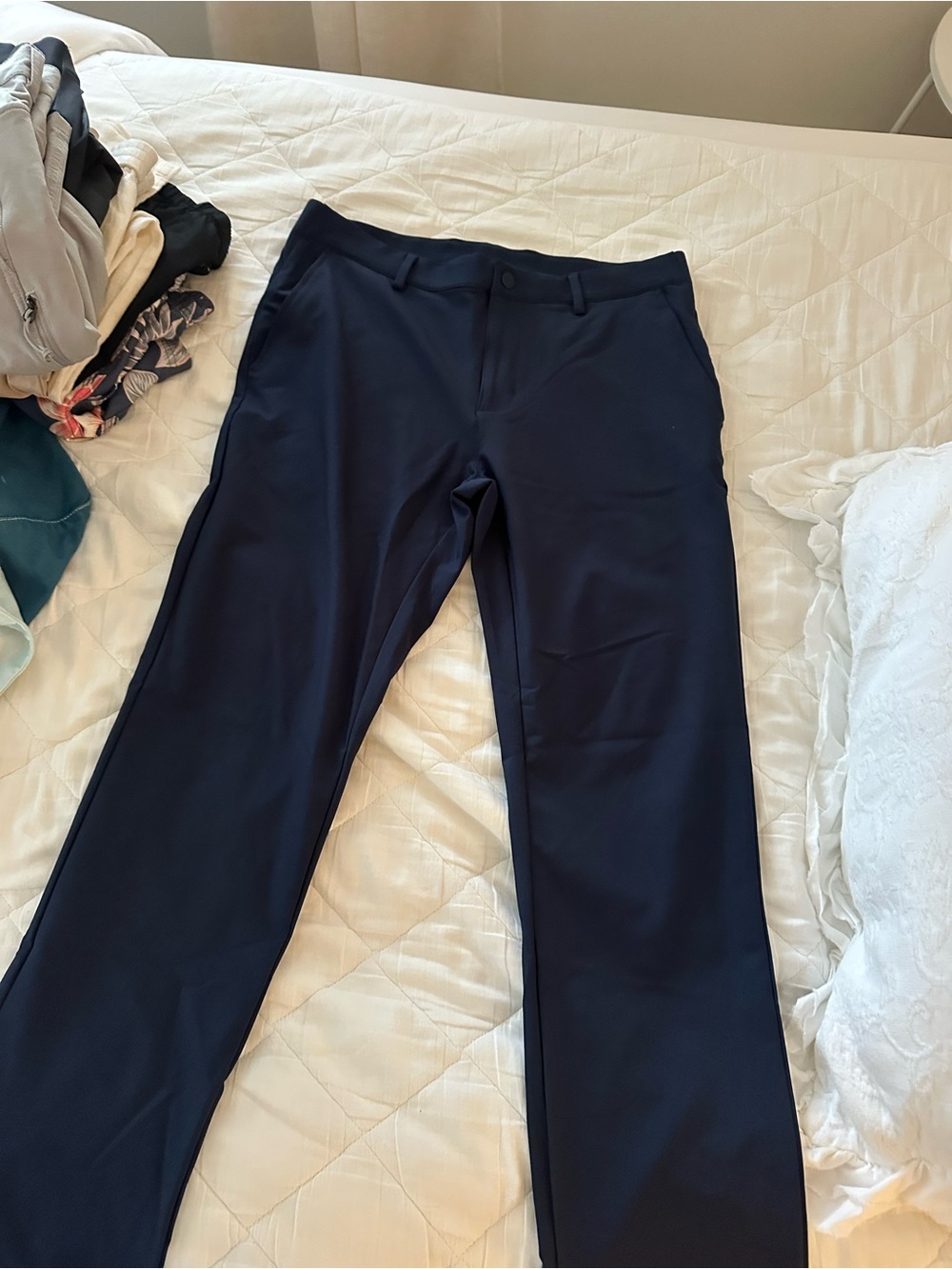 Men's Navy Greg Norman Golf Pants — Tailored Straight Fit